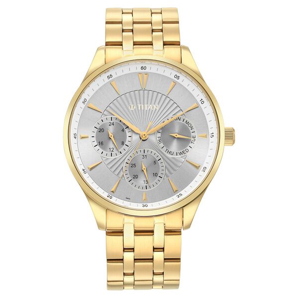Opulent Silver Dial Multifunction Watch for Men - image number 1