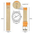 16 mm Orange Genuine Leather Strap for Women - image number 1