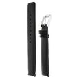 20 mm Black Genuine Leather Strap for Men - image number 2