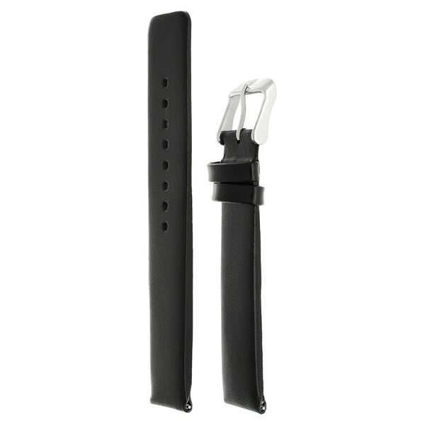 20 mm Black Genuine Leather Strap for Men - image number 2