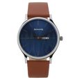 Sonata Knot Blue Dial Leather Strap Watch for Men - image number 1