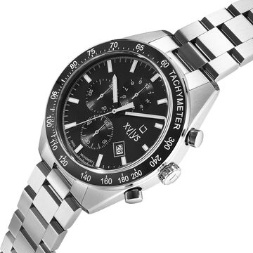 Xylys Velocita Swiss Chronograph Stainless Steel Black Dial Watch for Men