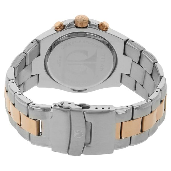 Titan Regalia Black Dial Chronograph Stainless Steel Strap watch for Men - image number 3