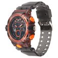 SF Analog Digital Orange Dial PU Strap Watch For Men - image number 2