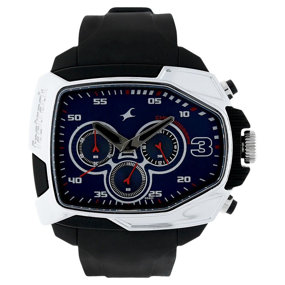 Buy Online Fastrack Quartz Chronograph Blue Dial Plastic Strap Watch for Guys 38005pp02j Titan