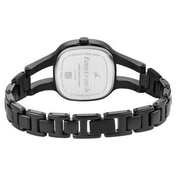 Fastrack Pulse Quartz Analog Mother Of Pearl Dial Black Metal Strap Watch For Girls