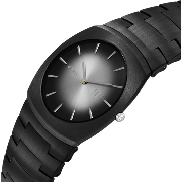 Titan Edge Fumage Quartz Analog Black Dial Black Ceramic Strap Watch For Men