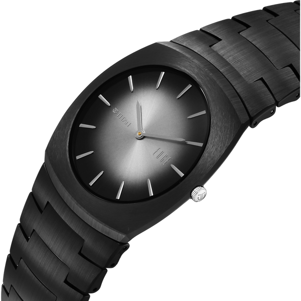 Titan Edge Fumage Quartz Analog Black Dial Black Ceramic Strap Watch For Men - image number 6