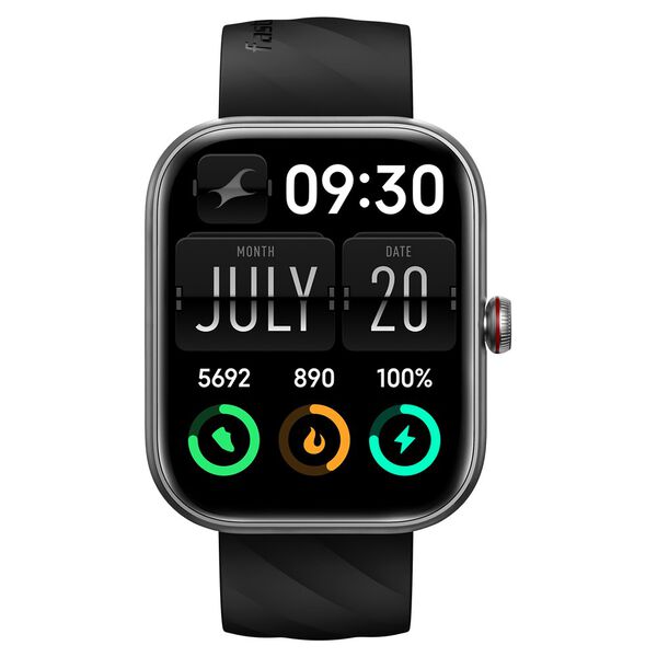 Fastrack Kruz+ 4.85 CM Super HD Display with Functional Crown & SingleSync Black Silicone Strap Smart Watch for Unisex - image number 0
