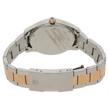 Titan Quartz Analog Off White Dial Stainless Steel Strap Watch for Women
