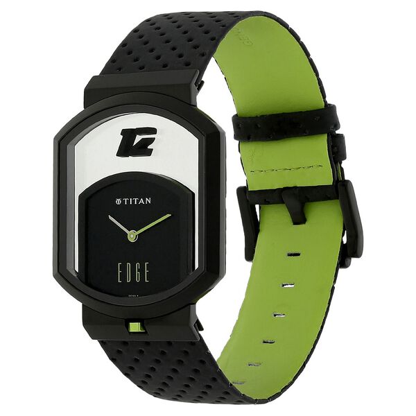 Titan Quartz Analog Black Dial Leather Strap Watch for Men - image number 1