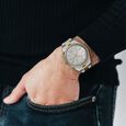 Titan Men's Metropolitan Luxe: Multifunction Silver Dial with Two-Tone Stainless Steel Bracelet Watch - image number 4