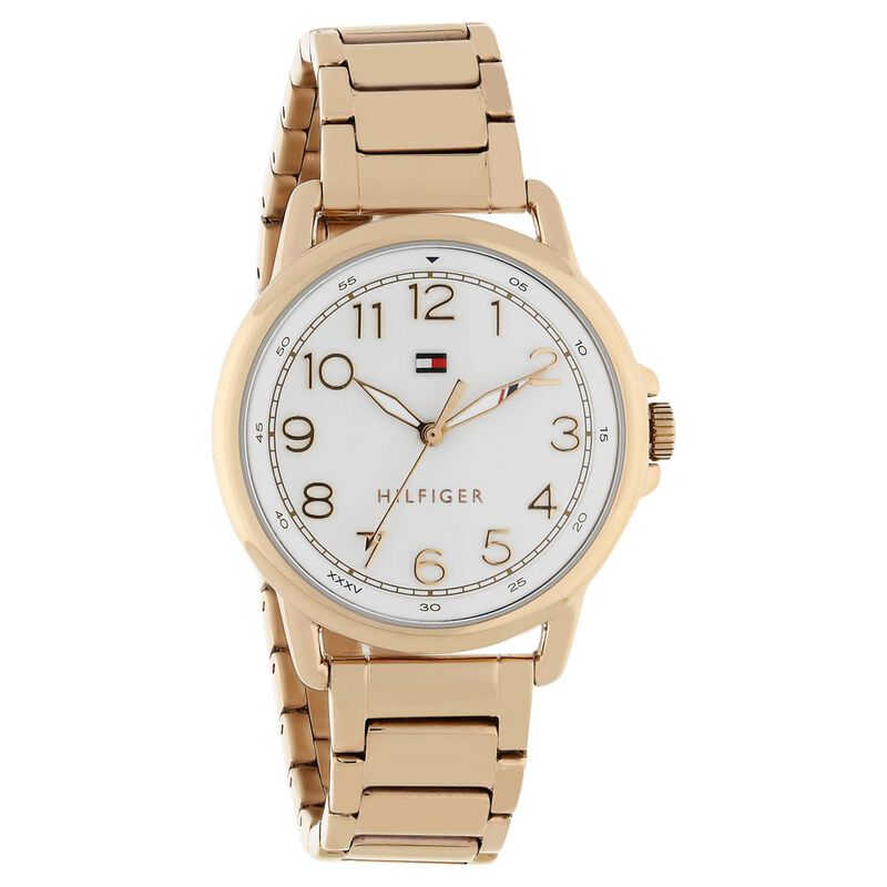 Tommy Hilfiger Quartz Analog White Dial Metal Strap Watch for Women - image number 1