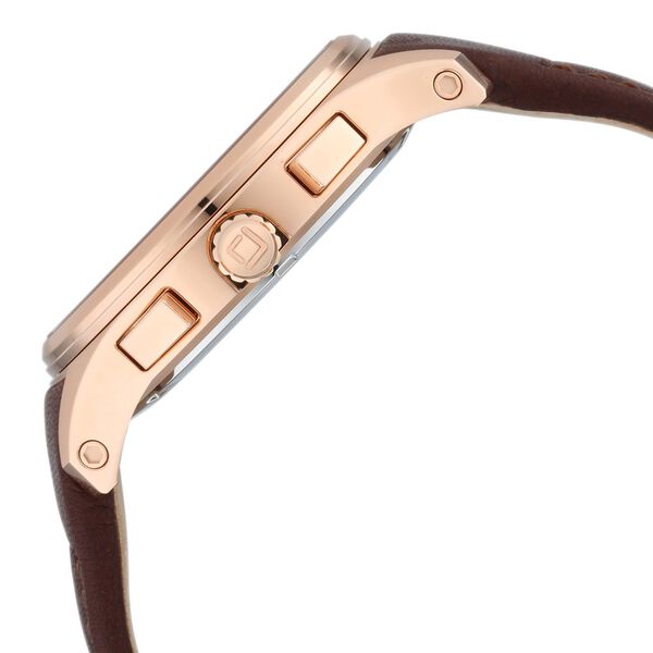 Xylys Swiss Multifunction Brown Leather Strap Grey Dial Watch For Men - image number 3