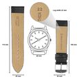 22 mm Black Genuine Leather Straps for Men - image number 1