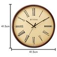 Titan Classic Wooden Wall Clock in Roman Numerals with Silent Sweep - 41.5 cm x 41.5 cm (Large) - image number 2