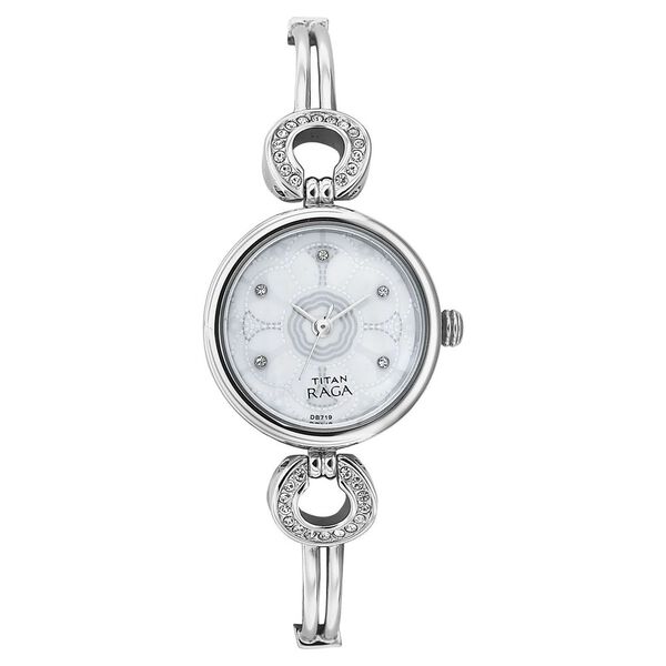 Titan Quartz Analog Blue Dial Metal Strap Watch for Women - image number 0