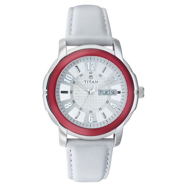 Titan Quartz Analog with Day and Date Silver Dial Watch for Women - image number 0