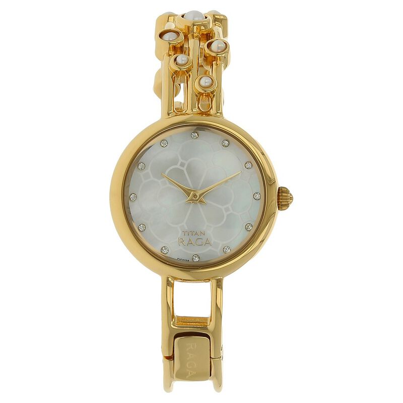 Titan Raga Mother of Pearl Dial Women Watch With Metal Strap - image number 0