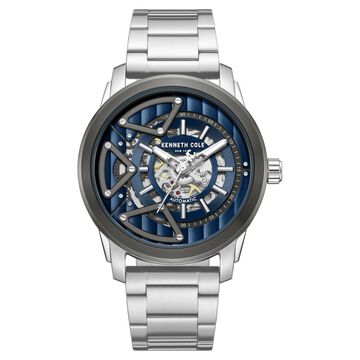 Kenneth Cole Automatic Blue Dial Silver Colour Stainless Steel Strap Watch For Men