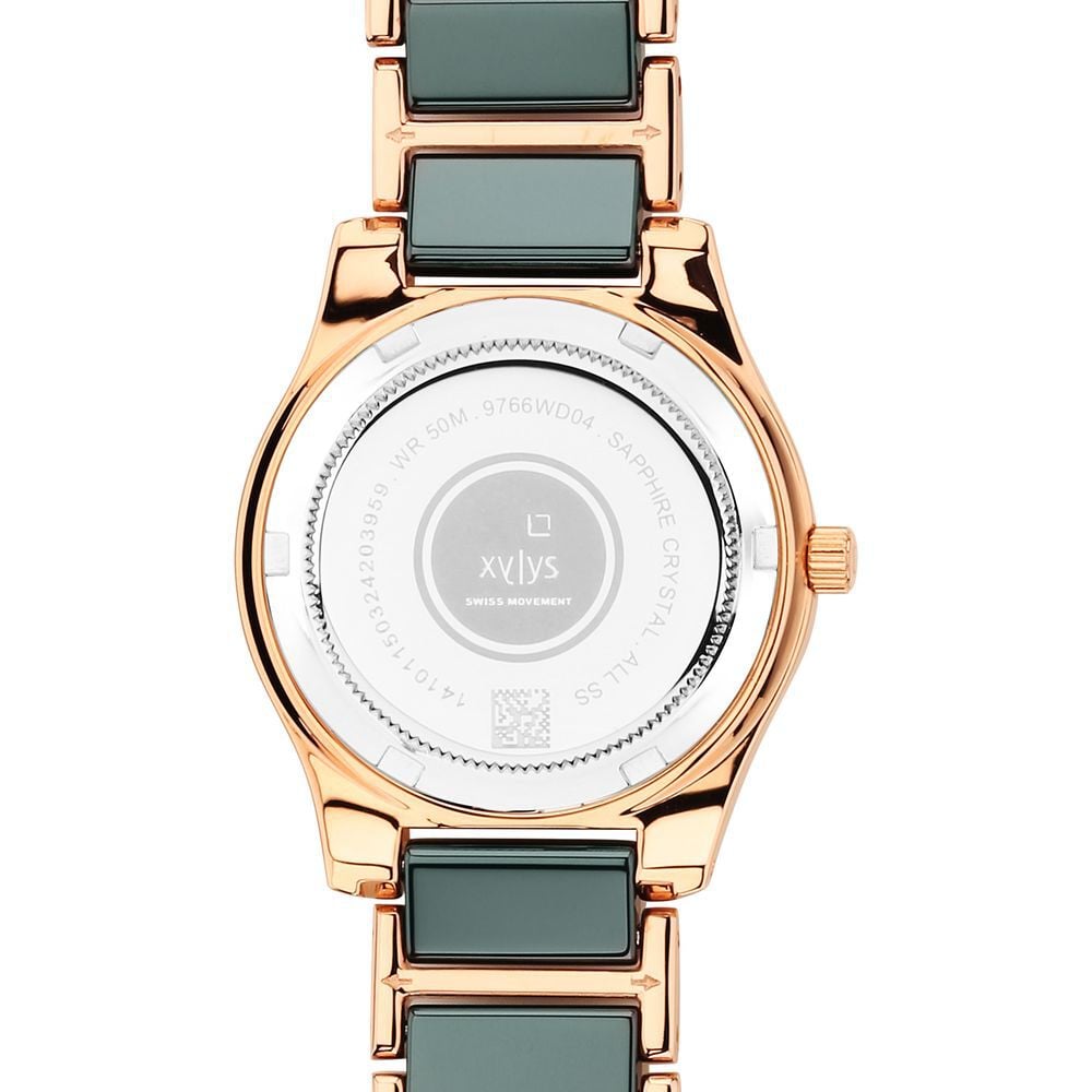 0yasumi！ Buy Online Xylys Shimmer Swiss Aanlog Steel & Ceramic Mother of