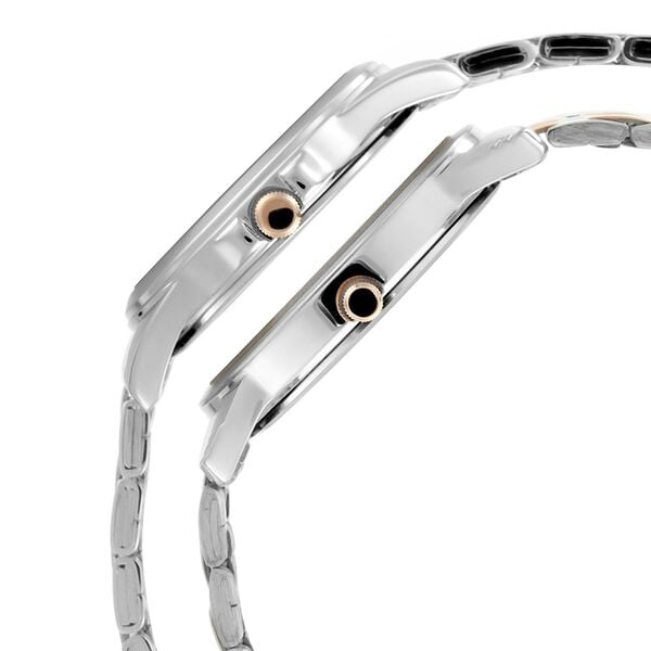 Titan Bandhan Quartz Analog with Day and Date Silver Dial Stainless Steel Strap Watch for Couple - image number 3