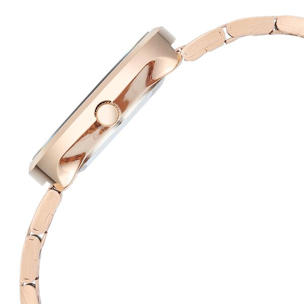 Poze By Sonata Quartz Analog Mother of Pearl Dial Rose Gold Stainless Steel Strap Watch For Women - image number 5