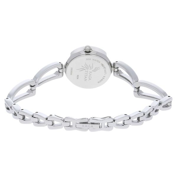 Titan Raga Foliage Silver Dial Quartz Metal Strap Watch for Women - image number 3
