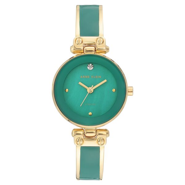 Anne Klein Quartz Analog Green Dial Metal Strap Watch for Women - image number 0