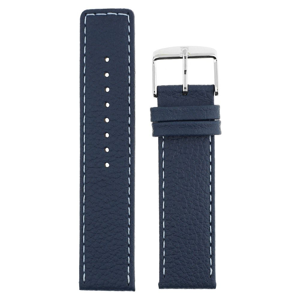 22 mm Blue Genuine Leather Straps for Men