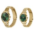 Sonata Jashn Quartz Analog Green Dial Golden Metal Strap Watch For Couple - image number 2