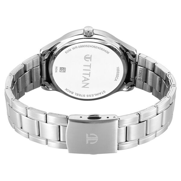 Titan Palette Of Time Quartz Analog with Date Maroon Dial Stainless Steel Strap Watch For Men - image number 4