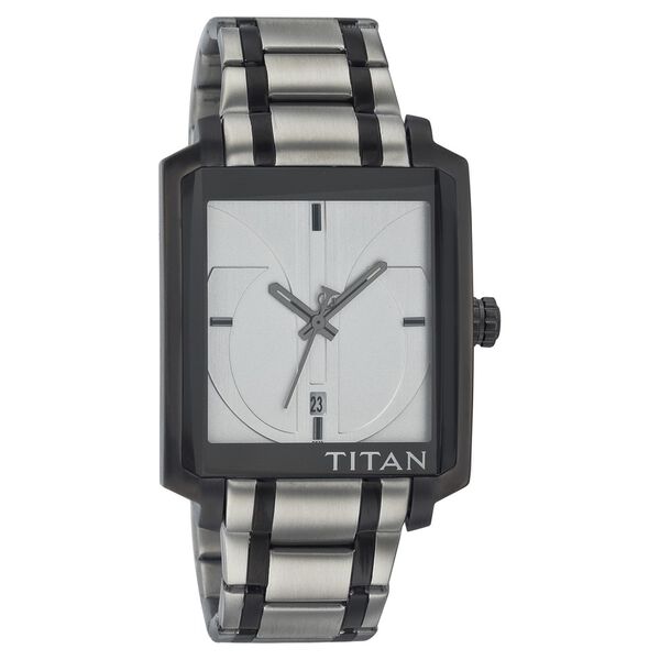 Titan Quartz Analog with Date Silver Dial Watch for Men - image number 0