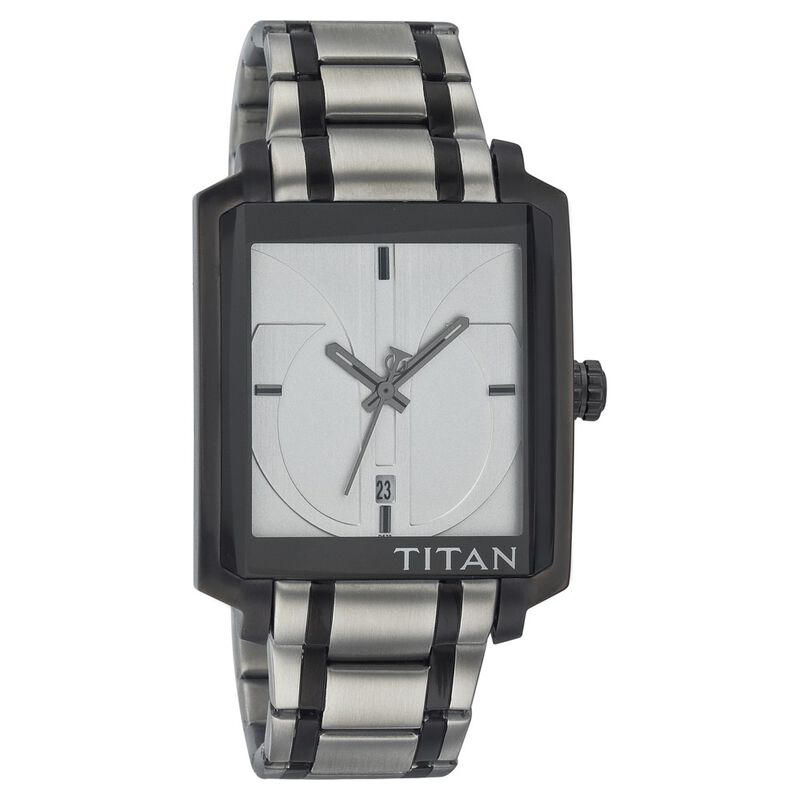 Titan Quartz Analog with Date Silver Dial Watch for Men