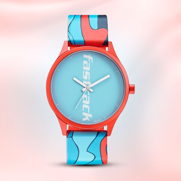 Fastrack Topicals Quartz Analog Blue Dial Silicone Strap Unisex Watch - image number 1