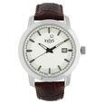Xylys Swiss Analog with Date Silver Leather Strap and Silver Dial Watch For Men - image number 0