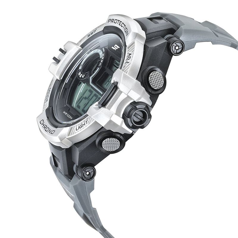 SF Digital Dial Grey PU Strap Watch for Men - image number 2