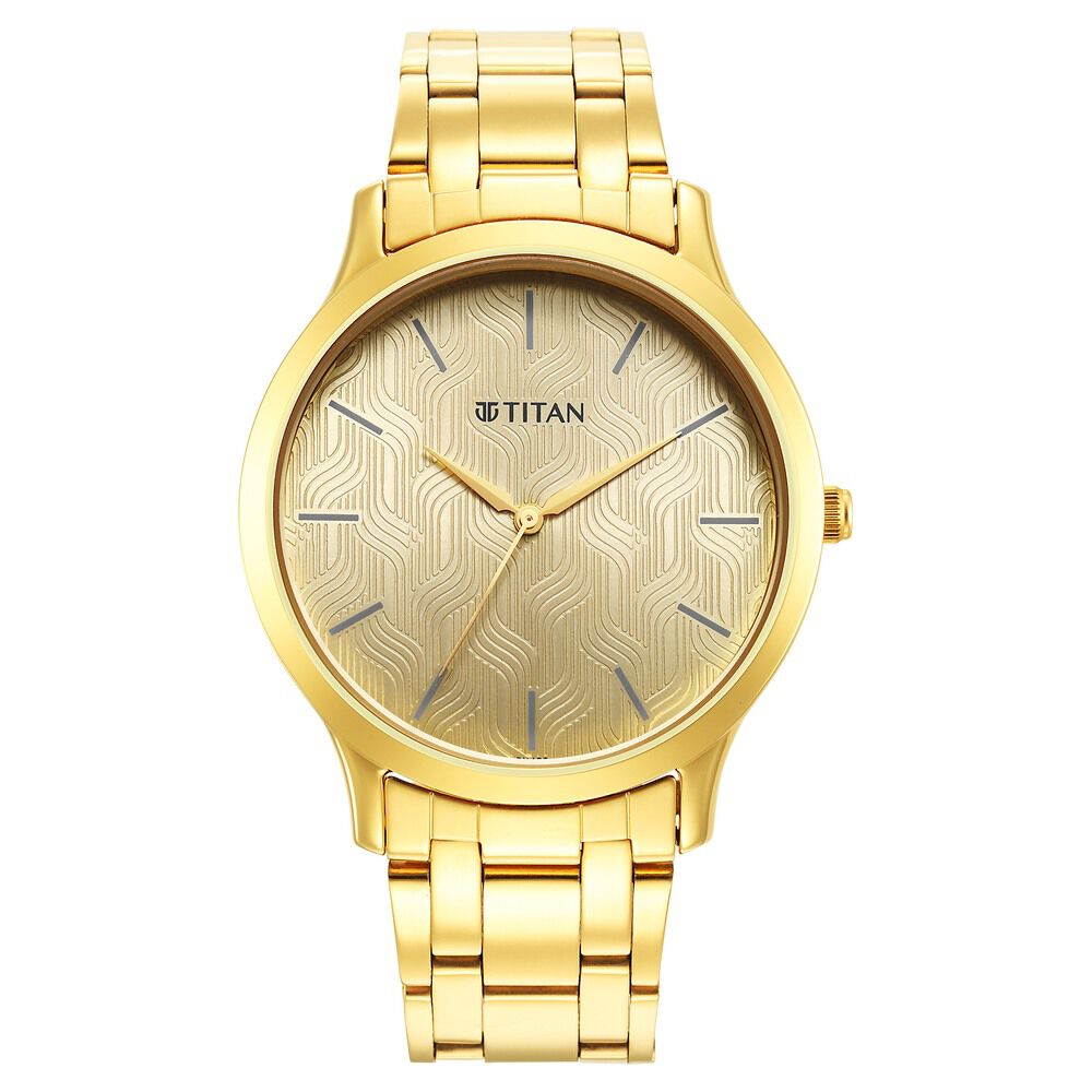 Titan watch golden chain price deals