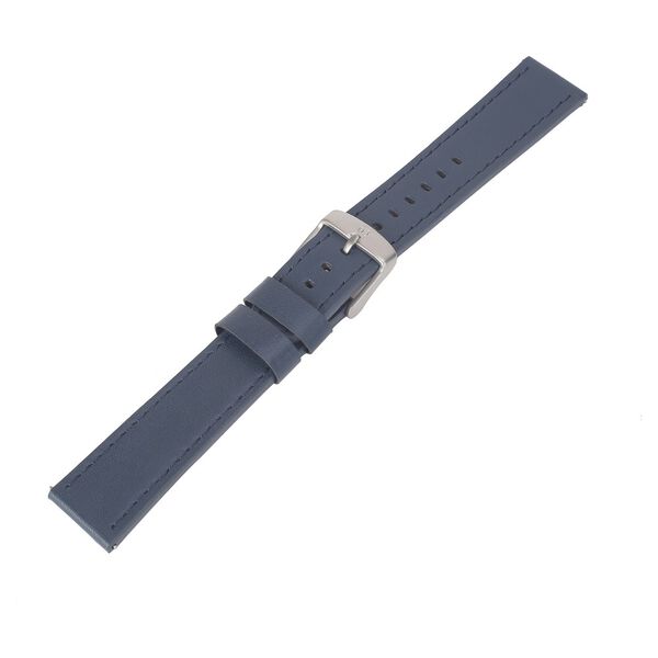 20 mm Blue Genuine Leather Strap for Men - image number 3