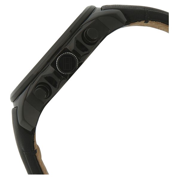 Tommy Hilfiger Quartz Multifunction Black Dial Leather Strap Watch for Men - image number 2