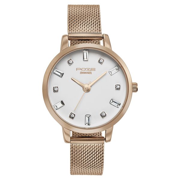 Sonata Poze Quartz Analog White Dial Mesh Strap Watch for Women - image number 1