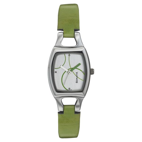 Sonata Quartz Analog Silver Dial Strap Watch for Women - image number 0