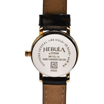 Titan Nebula Vintage 18k Gold Analog with Diamond Studded Indices Watch for Women