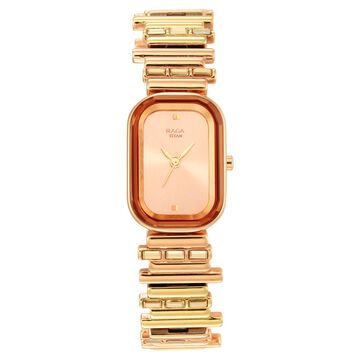 Titan Raga Love All Rose Gold Dial Analog Metal Strap Watch for Women