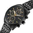 Sonata Magna Quartz Multifunction Black Dial Black Stainless Steel Strap Watch For Men - image number 4
