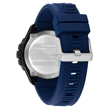 Tommy Hilfiger Quartz Analog Blue Dial Blue Silicone Strap Watch For Men
