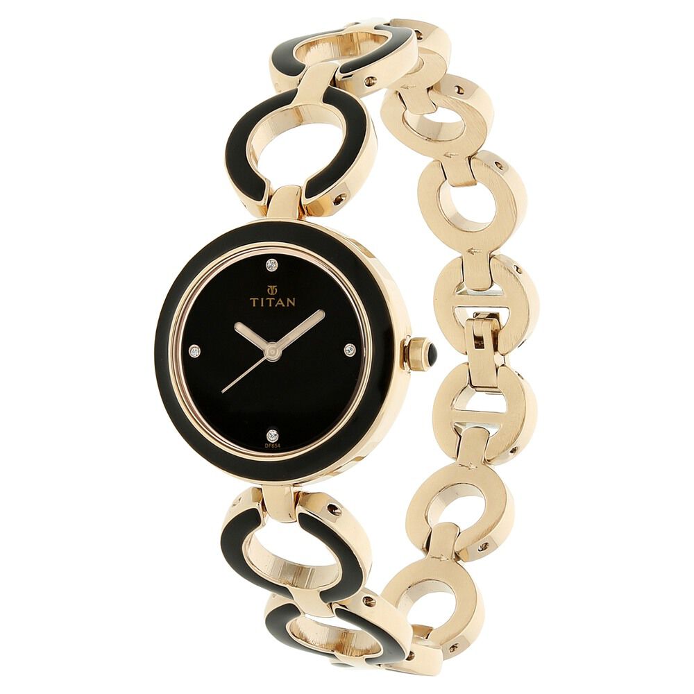 Titan watch shop black colour price
