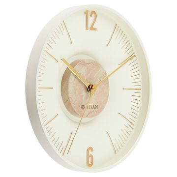 Titan Earth Flare Wall Clock - Pink Sandstone Texture