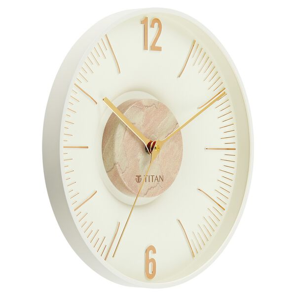 Titan Earth Flare Wall Clock - Pink Sandstone Texture - image number 2