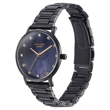 Sonata Poze Quartz Analog Mother Of Pearl Dial Metal Strap Watch for Women